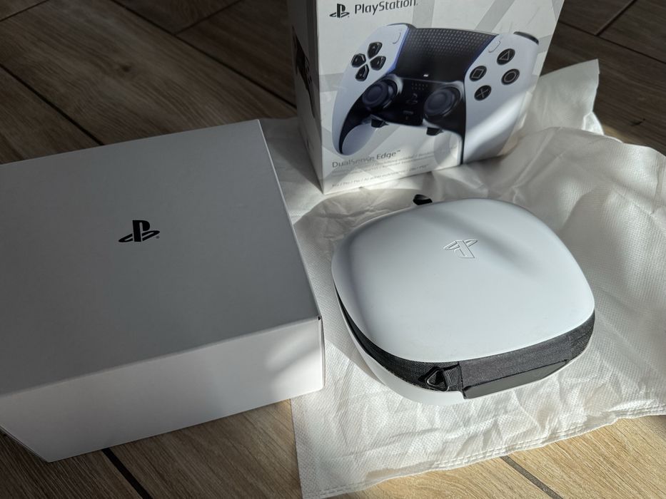 Pad Sony DualSense Edge PS5 Biało-Czarny + Etui + Pudełko + USB