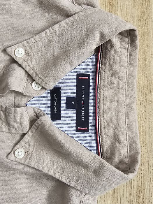 koszula TOMMY HILFIGER lniana  r. M  len - okazja jak NOWA
