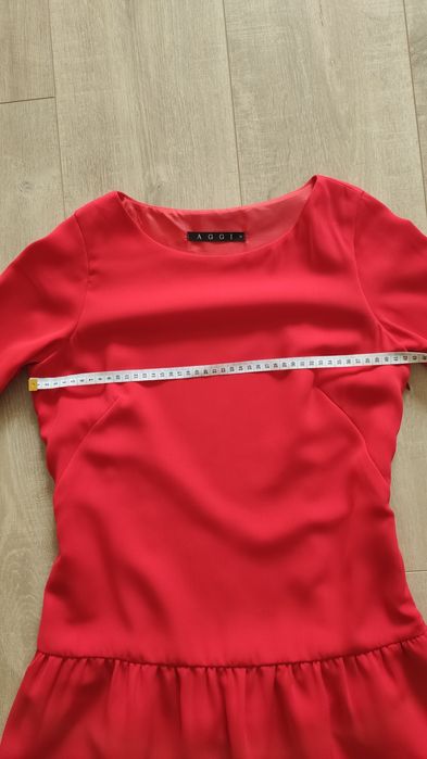 Czerwona sukienka świąteczna na wesele na sylwestra AGGI rozmiar 36, s