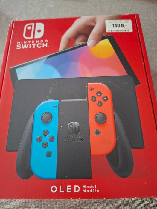 Nintendo Switch Oled Neon Red Blue komplet