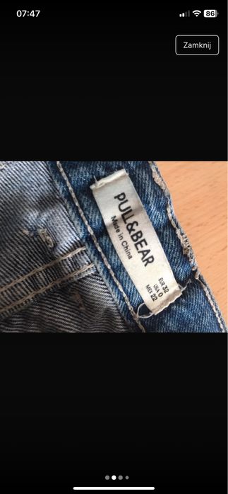 Mom jeans Pull&Bear 32 spodnie jeansy