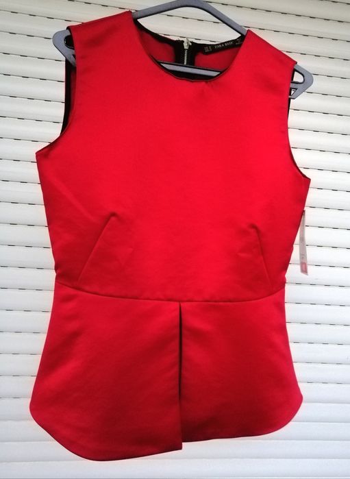 Blusa ou corpete vermelho Novo Zara
