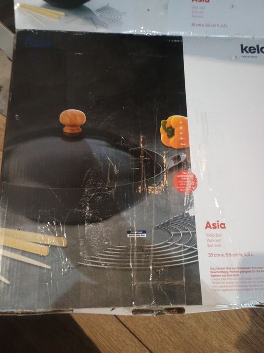 Kela wok żeliwny 36 cm 4.5l Opis