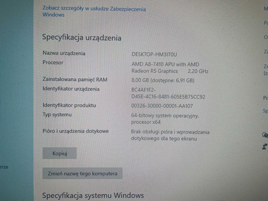 Komputer AiO All-in-ONE HP TPC-Q033-24 AMD A8-7410/1000GB/8GB