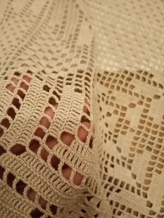 Toalha em renda feita á mão