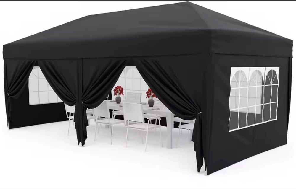 PAWILON ogrodowy AUTOMATYCZNY - 3x6m - czarny