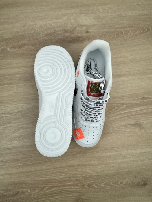 Nike Air Force 1 Just Do It White/Black/Orange – Novas