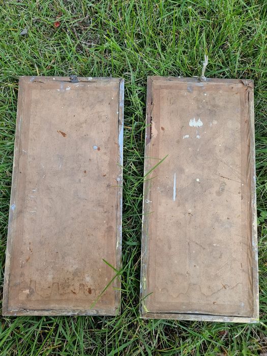 Stare obrazy malowane w ramce wiosna i zima