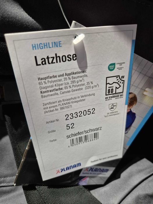 Spodnie Latzhose rozm 52