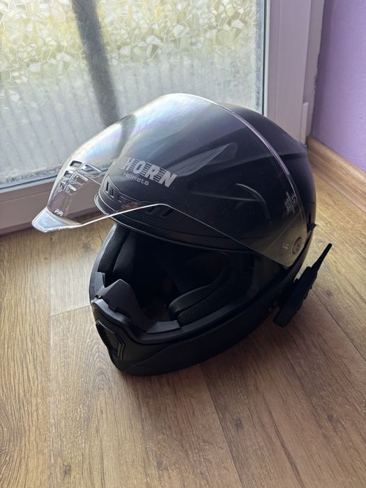 Kask motocyklowy HORN z interkomem EJEAS V6 Pro + 2 szyby - Rozmiar M