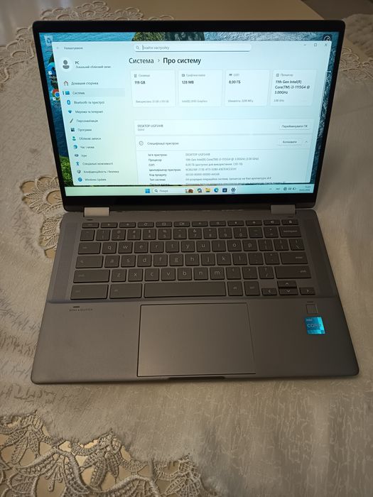 Ноутбук HP X360 14c (i3-1115g4, 8/128gb акум до 8 годин)