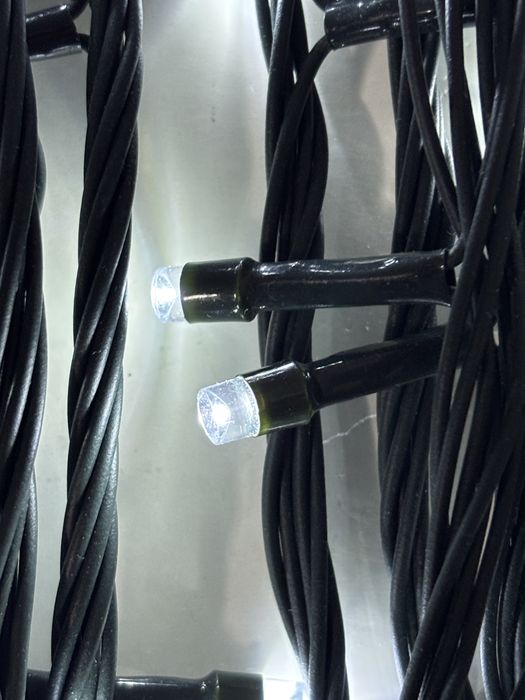 Lampki choinkowe ozdobne balkon taras 22 m metry biały zimna biel