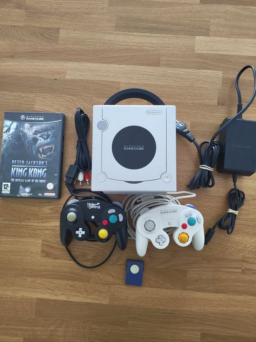 Gamecube Pérola com jogo e comandos
