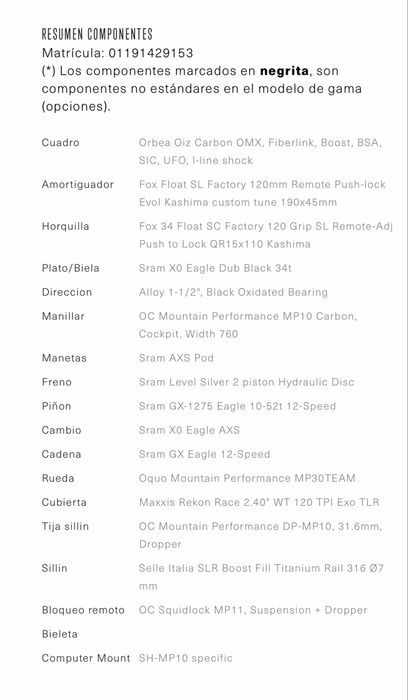 Orbea oiz M-PRO AXS OMX M 2025