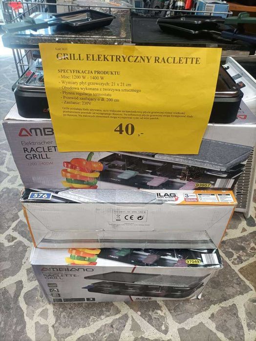 Grill elektryczny Raclette , 1400w , Krosno Betleja