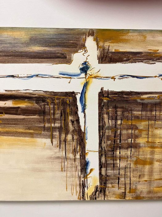 Tela abstrata imagem de Cristo