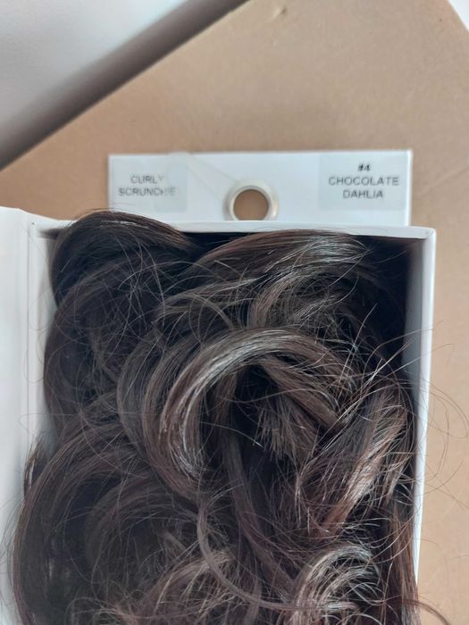 Nowe Curly scrunchie włosy gumka messy bun kok