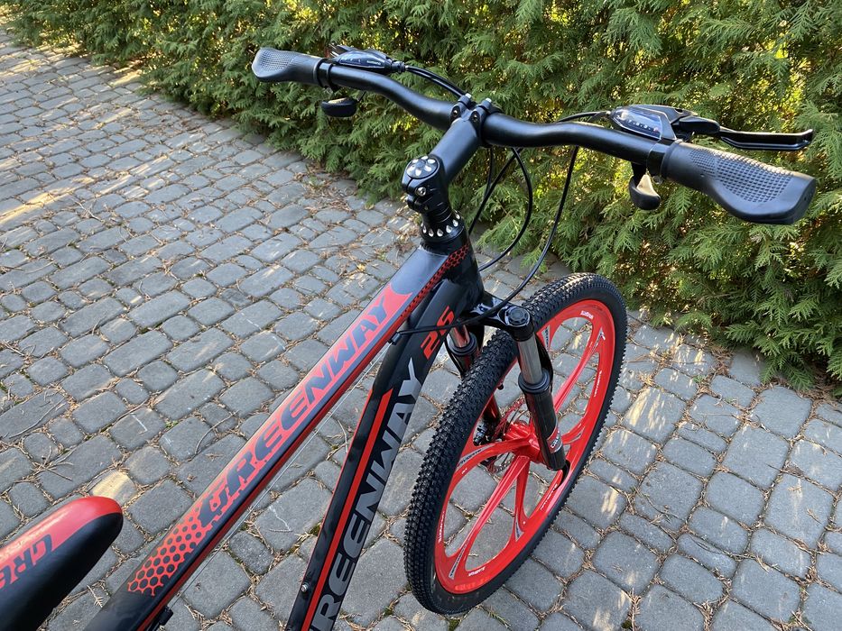 Гірський алюмінієвий велосипед Greenway 26 Black-Red