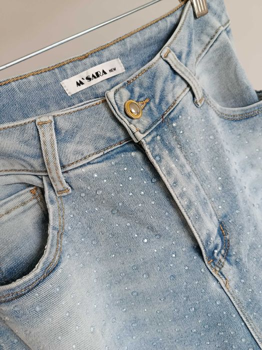 Jeansy M Sara rozmiar S błysk