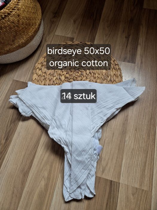 Pieluchy tetrowe wielorazowe organiczna bawełna 50x50 birdseye XKKO