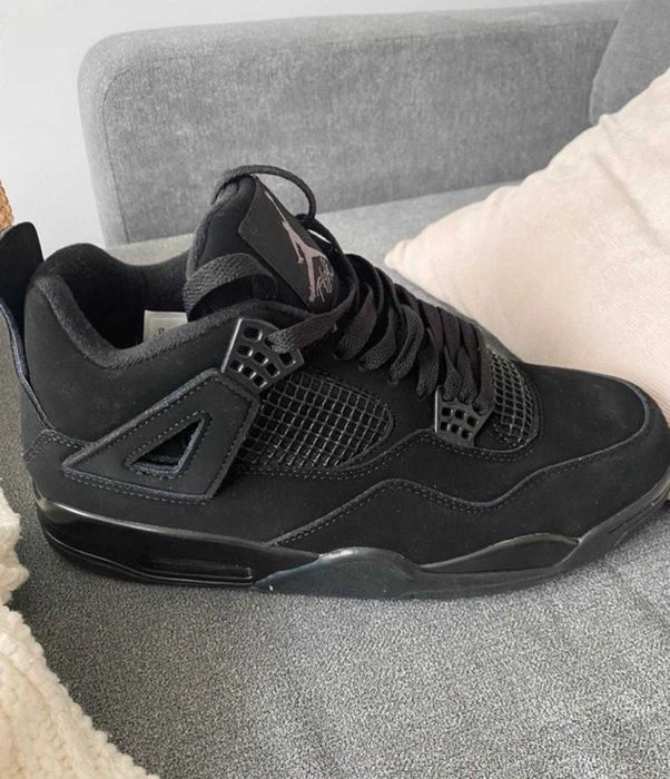 cale czarne Jordan 4 nowe meskie buty za kostkę Air jordan 4 black cat