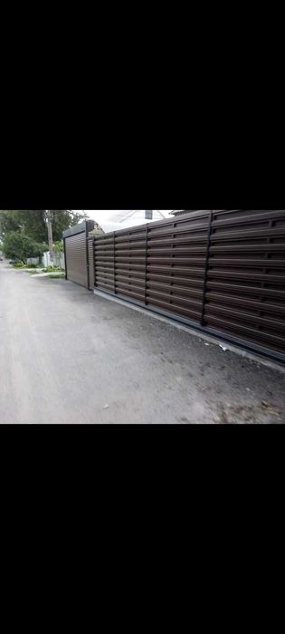 Установка заборов из профнастила под ключ ворота,автоматика