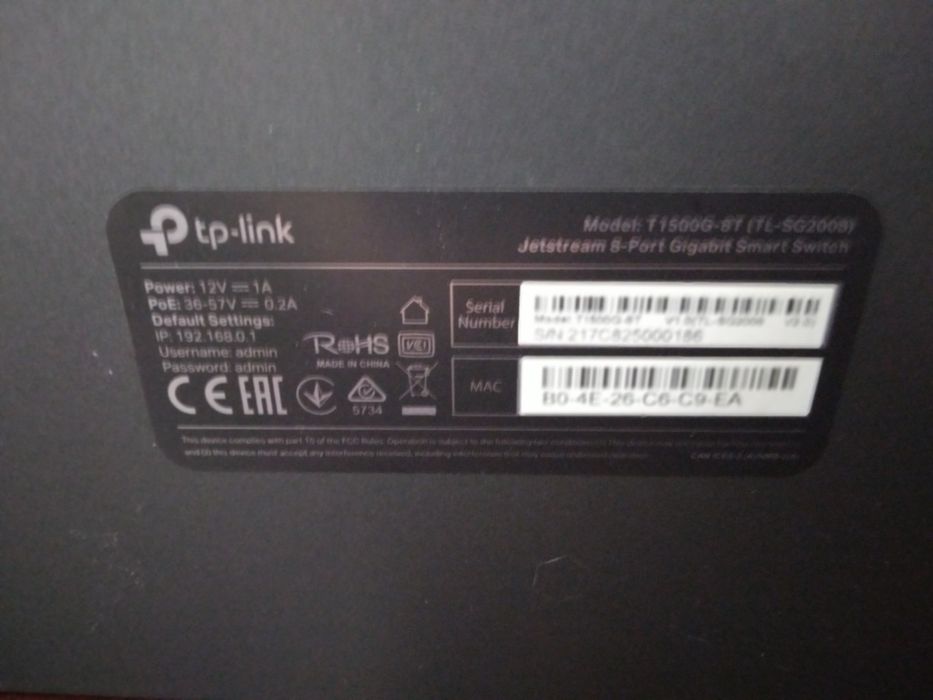 tp-link t1500g-8t