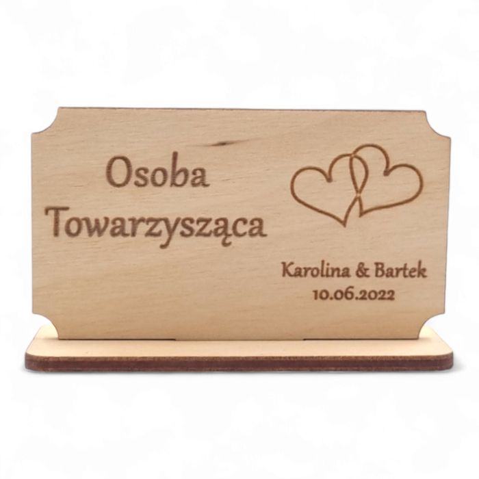 Drewniane winietki stojące Personalizowane - wzory do wyboru