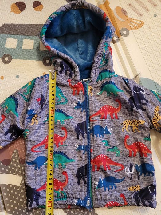 Kurtka dziecięca jesienna zimowa dla niemowlaka dino