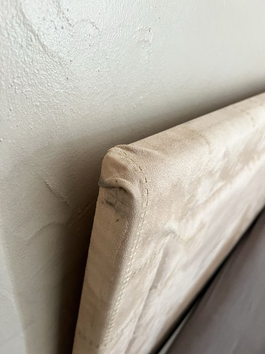 Cabeceira de cama bege/creme 160cm