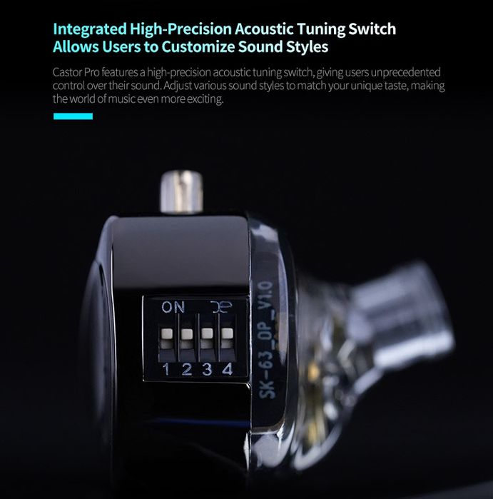 Наушники KZ Castor Pro Bass DD 10+10мм много басса обновленнная версия