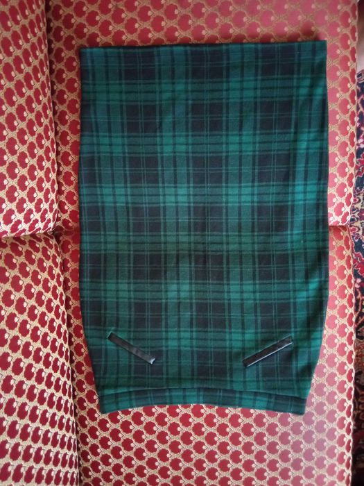 Zielona spódnica ołówkowa, zieleń butelkowa, krata Dorothy Perkins M/L