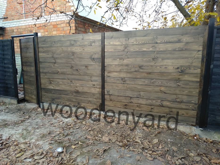 Ворота, заборы из дерева и металла.