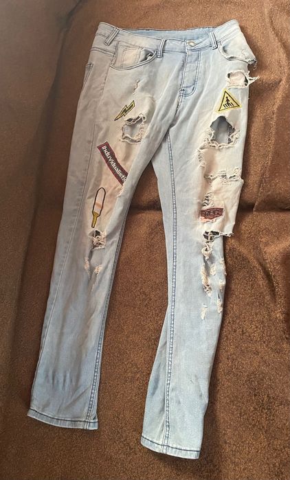 Jeansy niebieskie streetwear