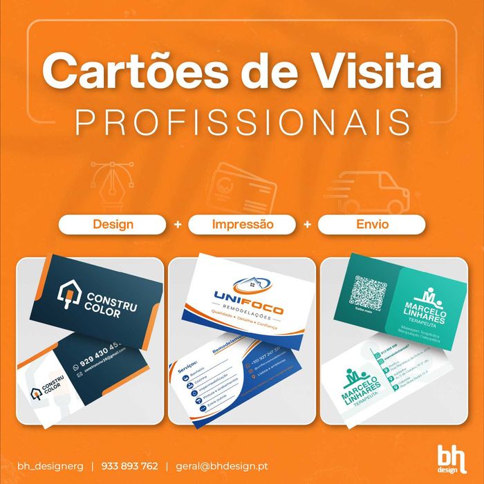 Cartões de Visita Profissionais | Design + Impressão + Envio