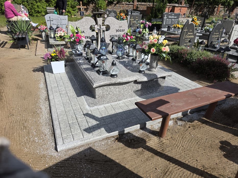 Układanie  Kostki Wokół Pomników | Podnoszenie Nagrobków |