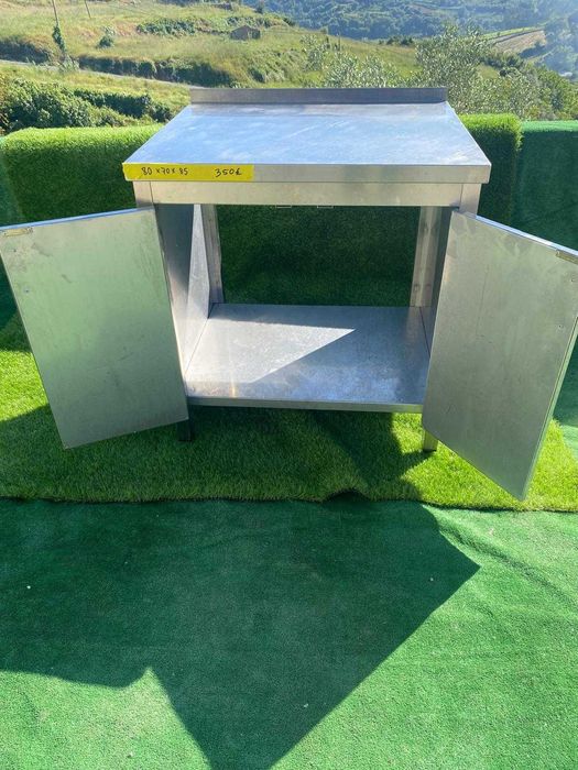 Bancada inox neutra com 2 portas