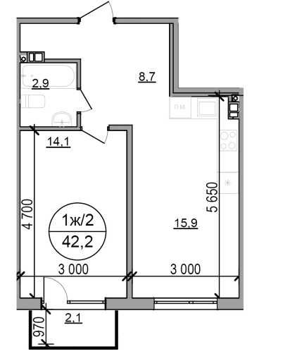 Продаємо квартиру з ремонтом 1кім+кухня студіо Басівка парксайд 2й буд