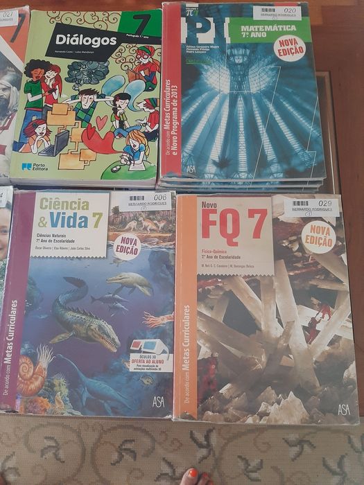 Diversos Manuais/cadernos de actividades do 7° Ano.
