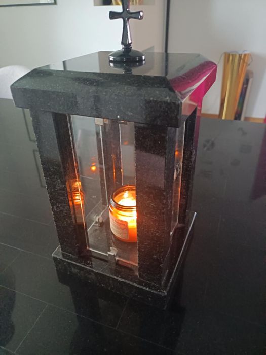 Lampion Znicz granitowy Nowoczesny szwed