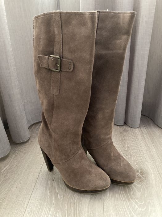 Сапоги замшевые