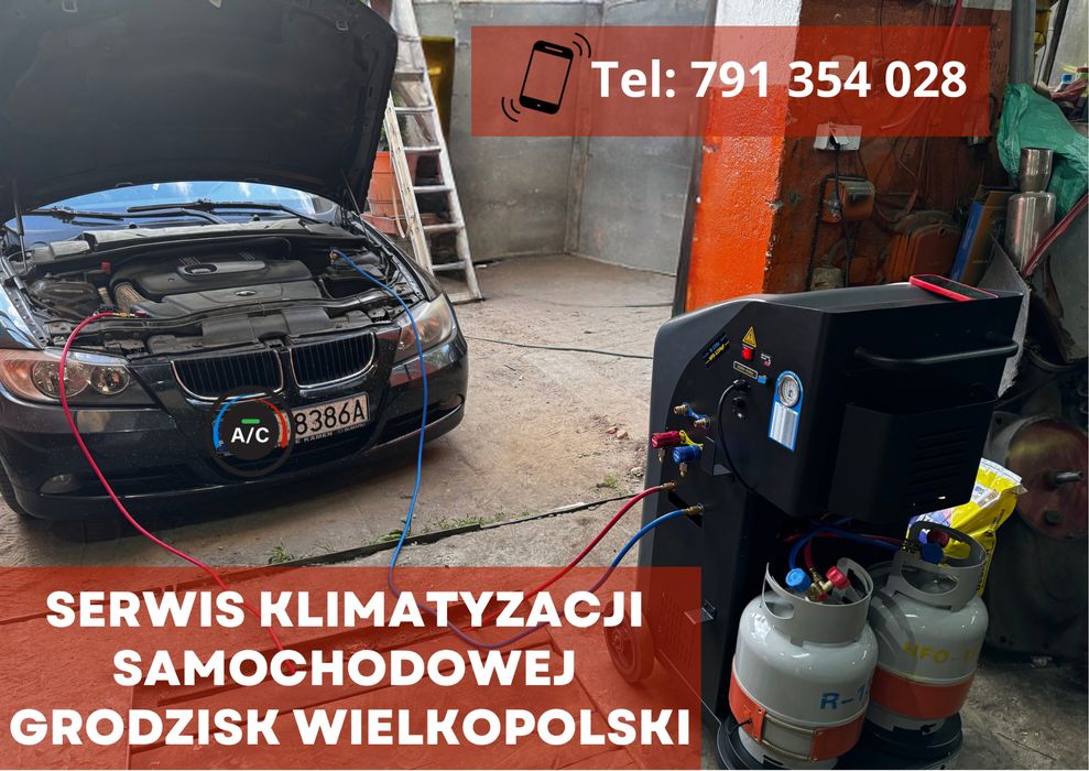 Serwis klimatyzacji samochodowej R134a napełnianie klimy