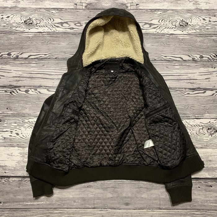 Кожаная куртка Conbipel Brown Duffle Hooded Flight Bomber Alpha Pilot