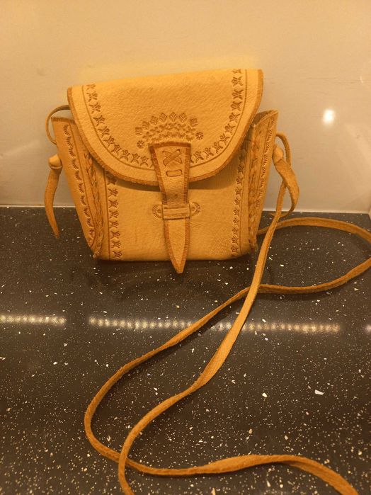 Skórzana torebka góralska mała