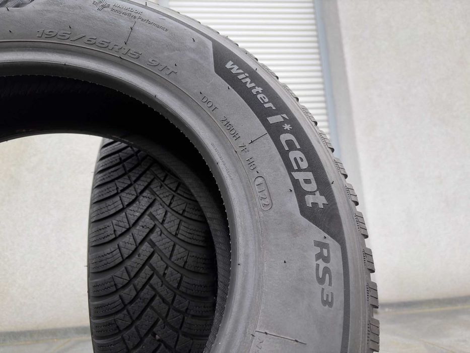 4szt zimowe 195/65R15 Hankook 7,8mm 2022r świetny stan Z1108 gwarancja