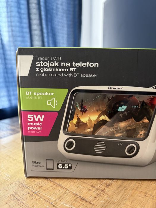 Stojak na telefon z głośnikiem Bluetooth TRACER TV79 nowy