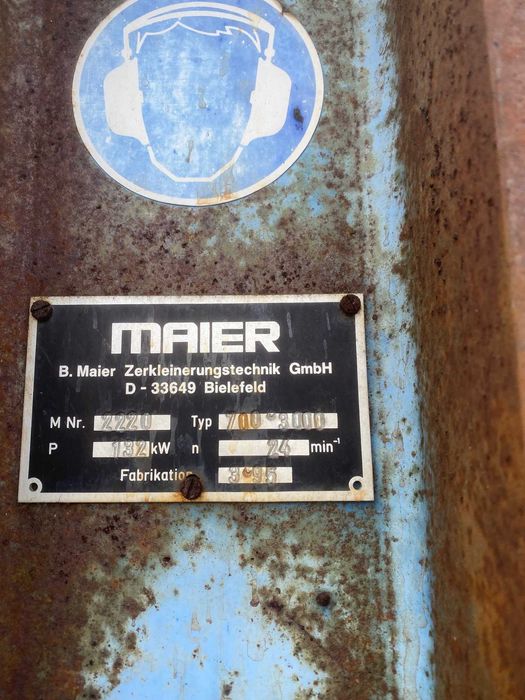 Niszczarka, kruszarka, rozdrabniacz młyn  Maier do odpadów