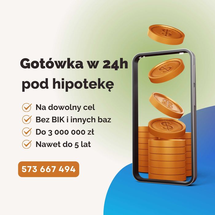 Szybka pożyczka hipoteczna – gotówka w 24h, bez BIK i baz