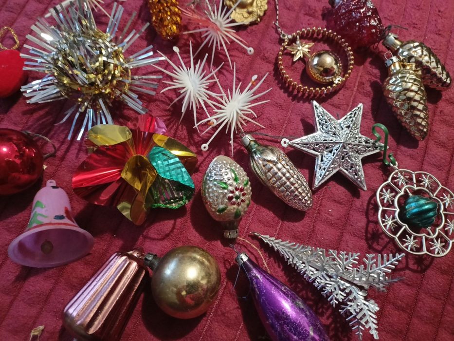 Bombki i ozdoby na choinkę PRL
