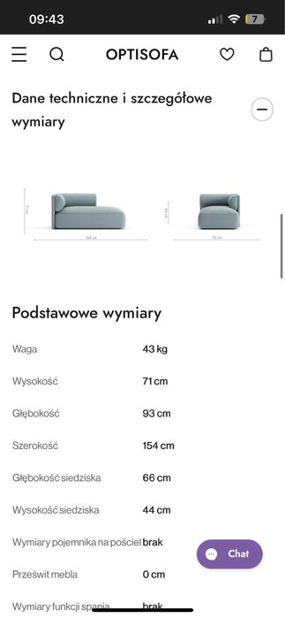 Narożnik i szezlong OPTISOFA